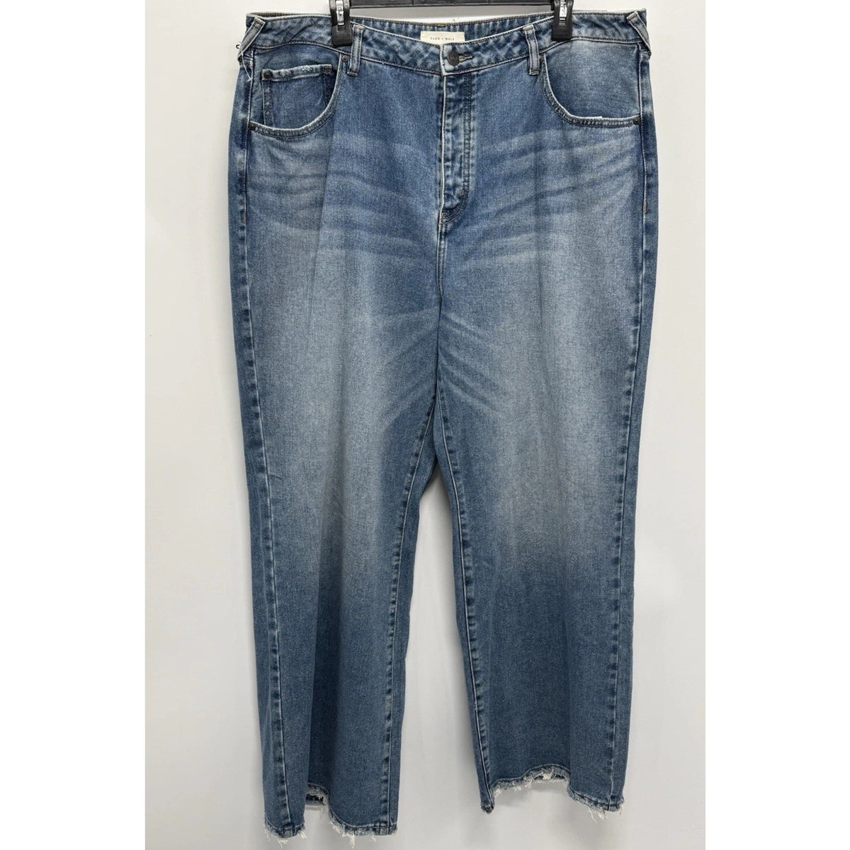 Cleo + Wolf Jeans Womens 34x32 High Rise Loose Wide Leg 100% Cotton NWOT