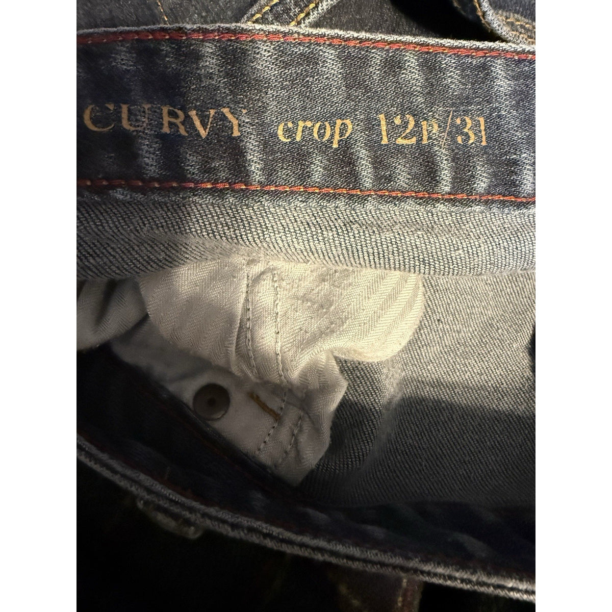 Talbots Curvy Crop Jeans Womens 12P Blue Mid Rise Stretch Denim Pants