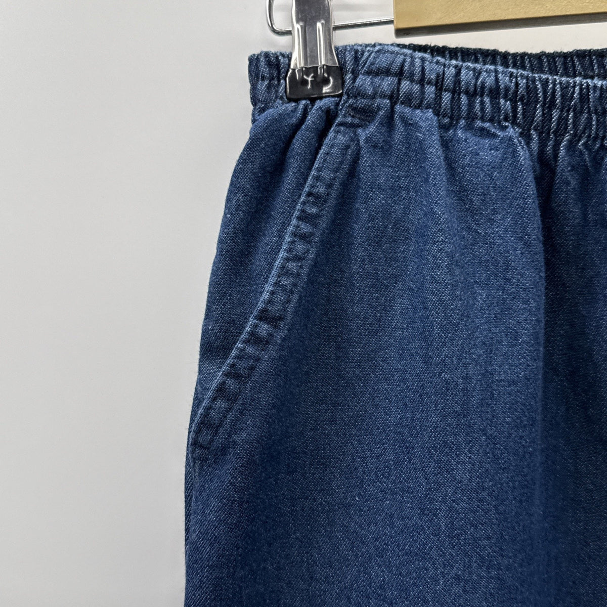 Chic Pull On Mom Jeans - Womens 12 Blue High Rise Stretch Medium Wash