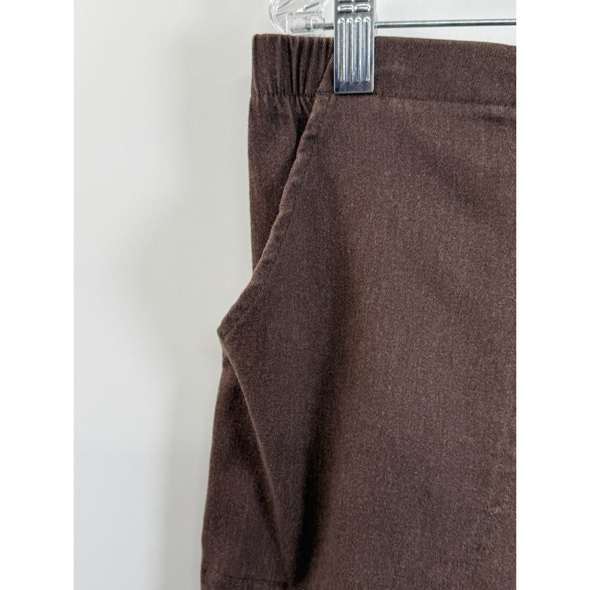 Just My Size Elastic Waist Pull-On Cotton Stretch Pants 2X Brown