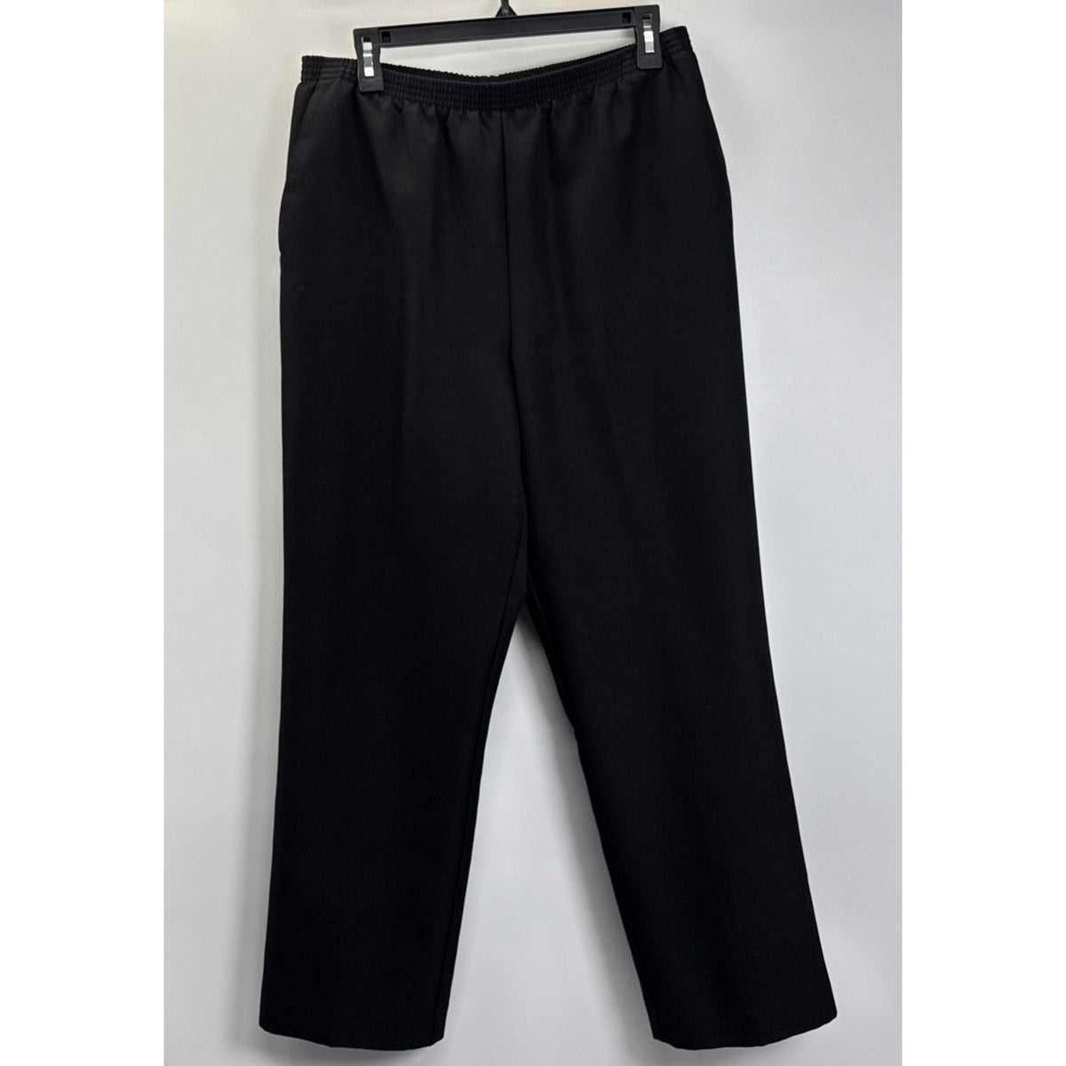 Alfred Dunner Pants Women’s Size 14 Black Elastic Waist Dress Pants Pockets