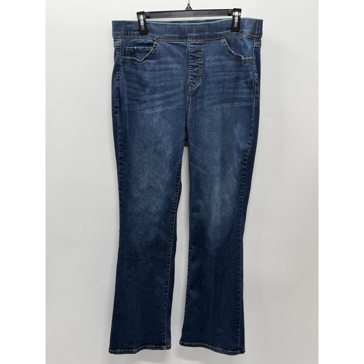 Terra & Sky Women’s Straight Leg Jeans 14W 0X Blue Stretch Denim Plus Size