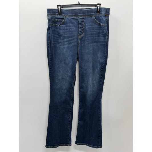 Terra & Sky Women’s Straight Leg Jeans 14W 0X Blue Stretch Denim Plus Size