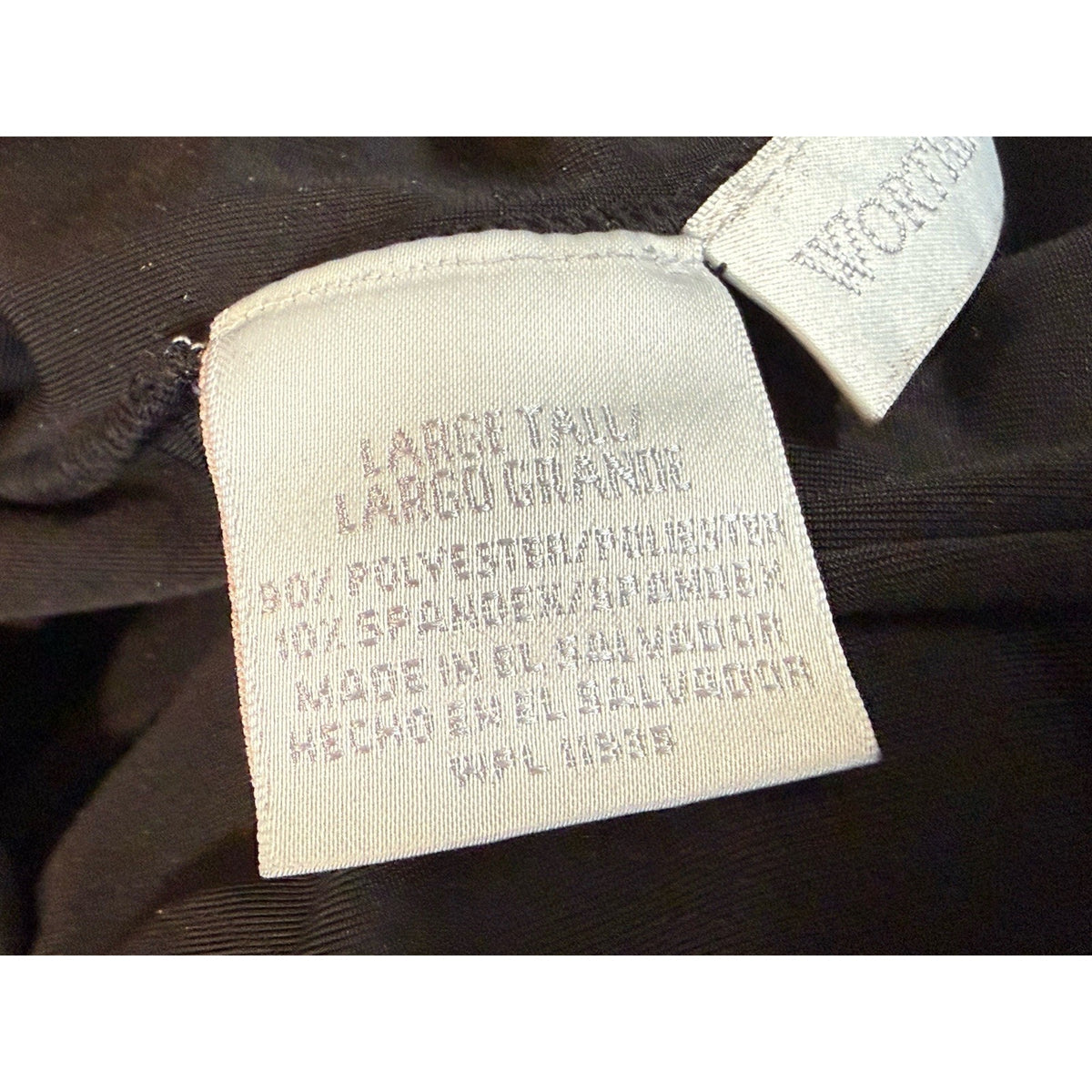 Worthington Pants Large Tall Black Wide Leg High Rise Velvet Stretch Pull On