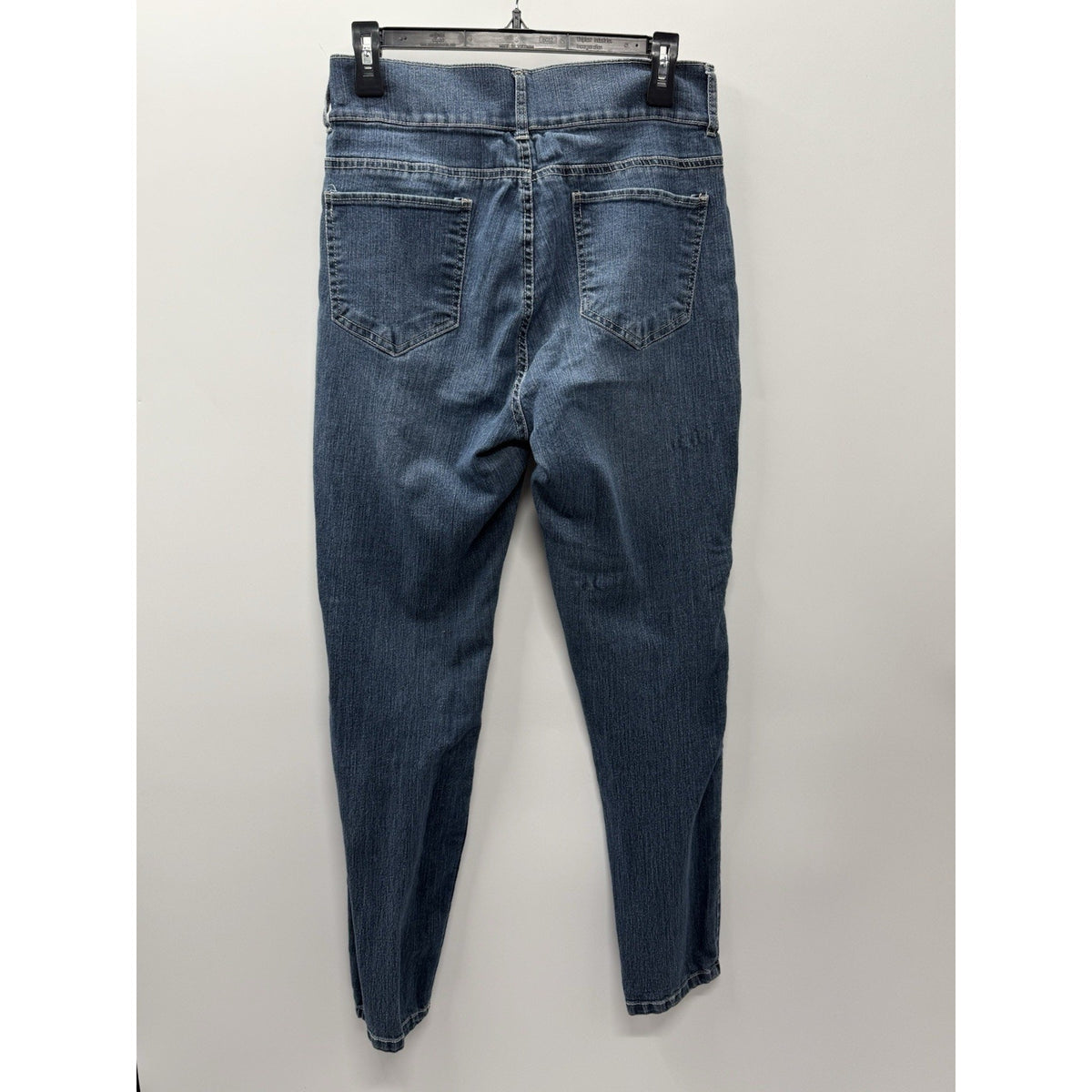 NY and Co Jeans Womens Size 8 Blue Denim SOHO High Waist Legging Aztec Retro