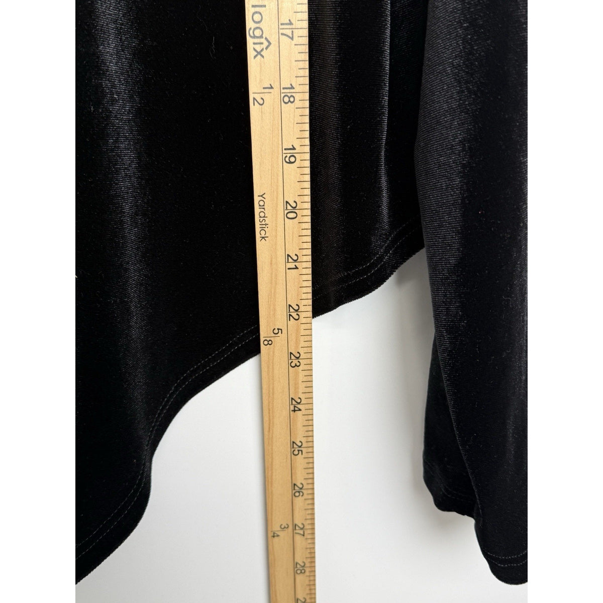 Carole Christian 2X Black Velvet Cardigan Open Front Draped Plus Size Jacket