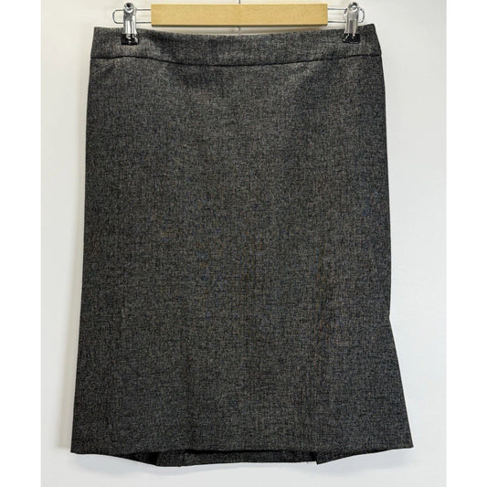 Ann Taylor Size 8 Gray Wool Blend Women’s Button Detail Skirt Career Classic