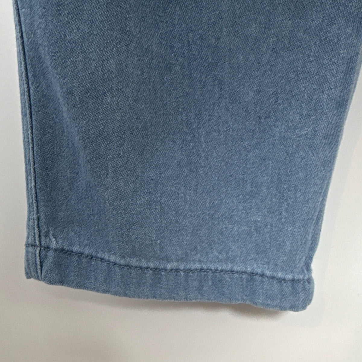Woman Within Womens 20W Blue Cotton Denim Pull On Pants Elastic Waist 29 Inseam