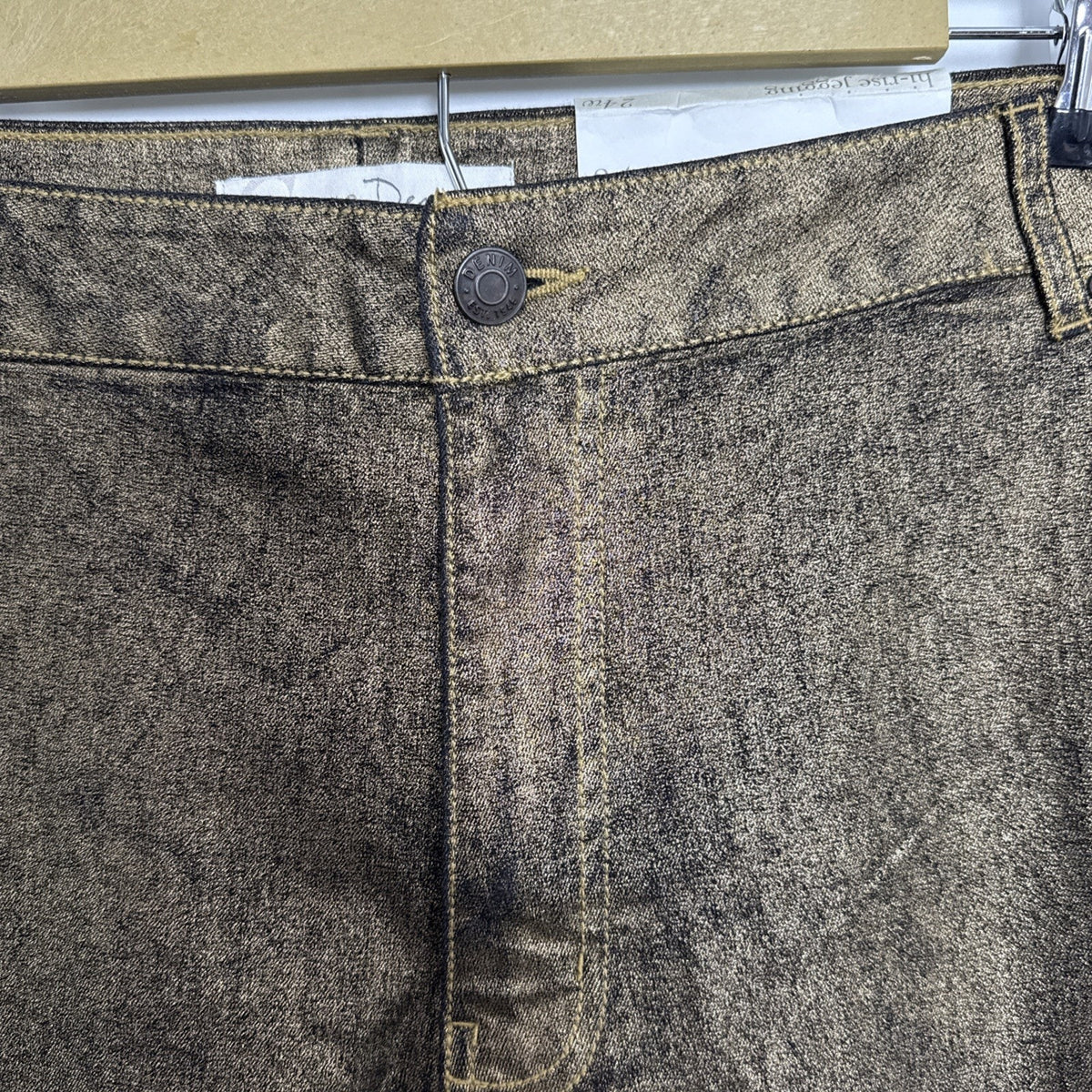CATO Fashions Metallic Gold Plus Size Jeans 24W Hi-Rise Women’s Pants Jegging