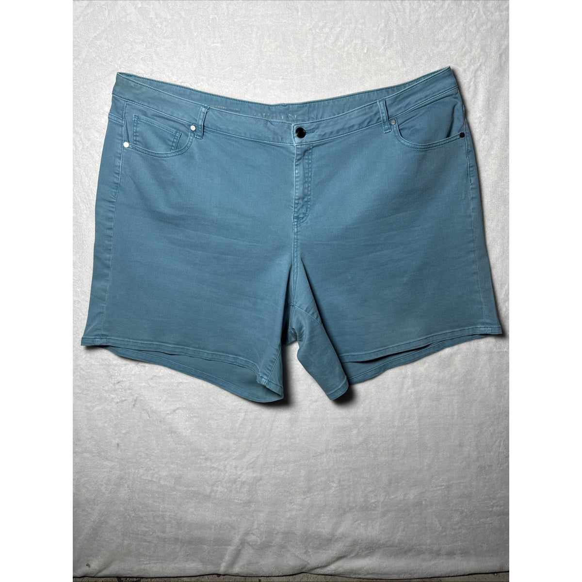 Lane Bryant Shorts Plus Size 28 Aqua Blue Relaxed Girlfriend Fit Denim