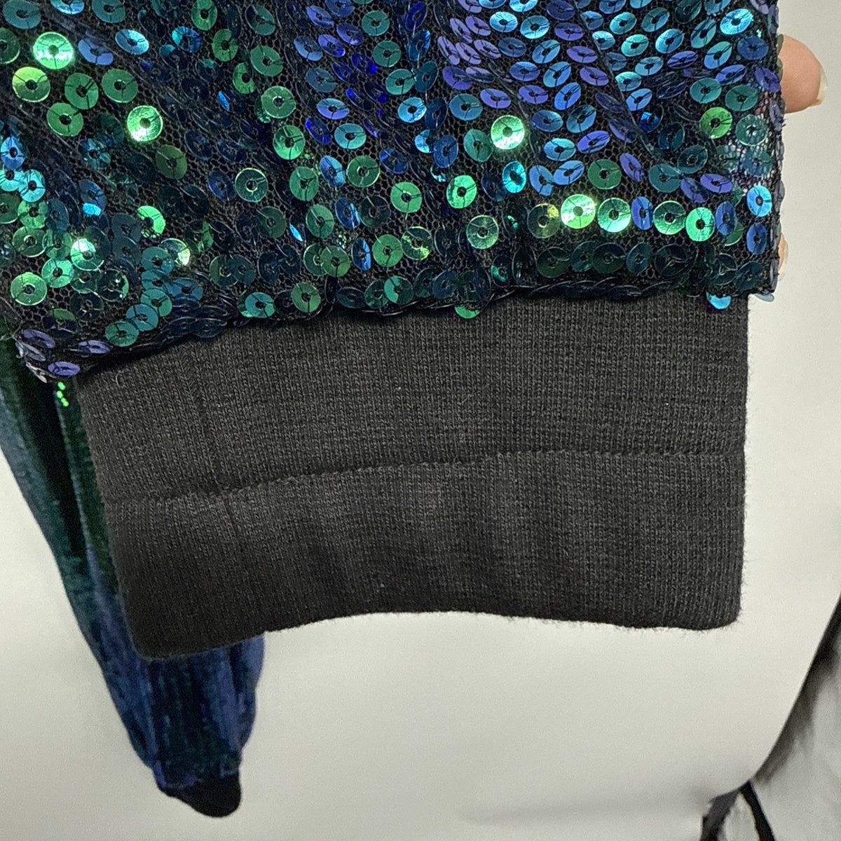 Ashley Stewart Sequin Jogger Pants Womens 18/20 Plus NWT Green Blue Sparkle