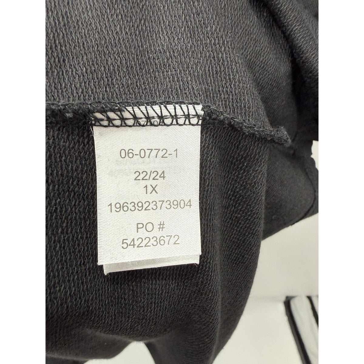 Dreams & Co Women 1X 22/24 Black Zip Front Lounge Robe Duster Pockets Plus