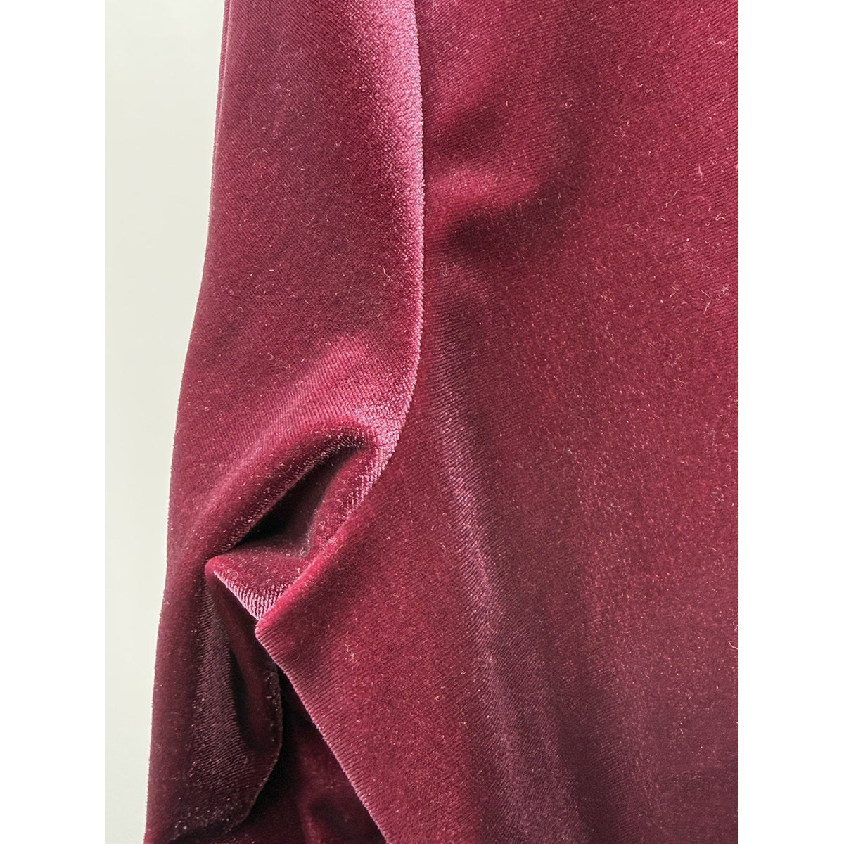 Soft Surroundings S Velvet Top Blouse Button Front Burgundy Stretch Soft