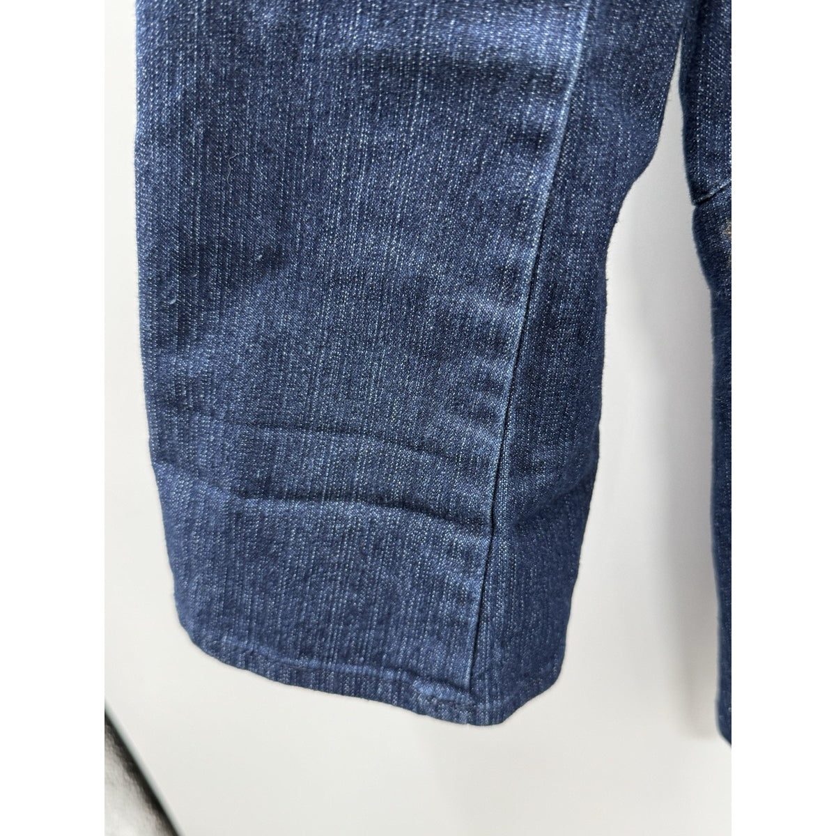 D.F.A New York Denim Blazer Women Long Sleeve Button Front Blue Sz XL Stretch