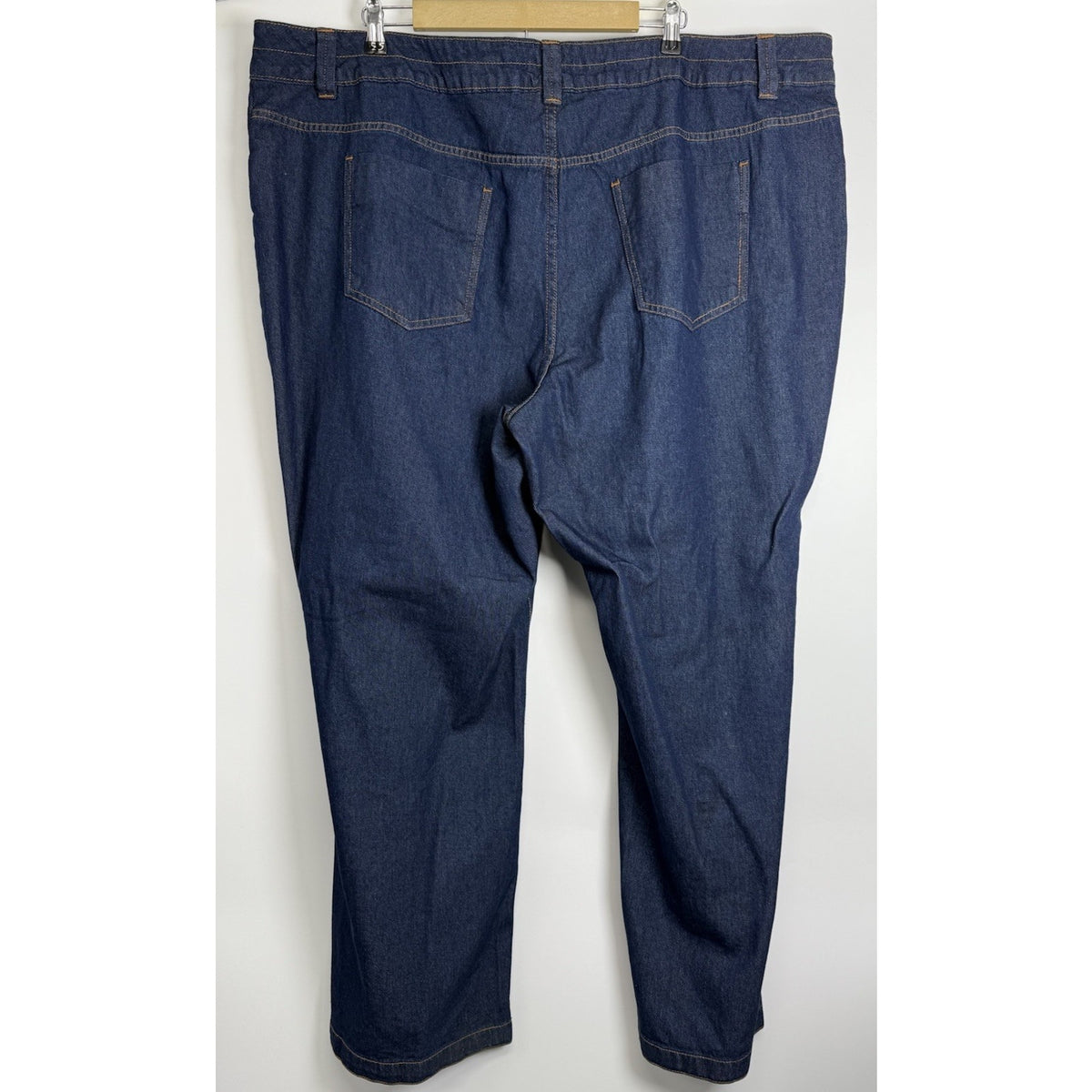 Women Plus Size Woman Within Jeans 26W Blue Stretch Straight Leg Classic Fit