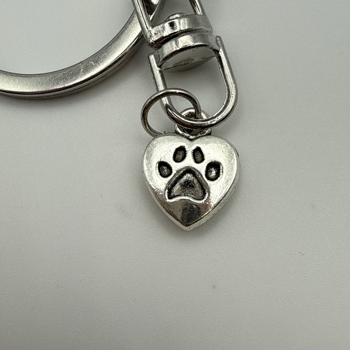 Boysenberry Glitter Paw Dog Keychain Purse Charm Sparkle Paw Print Gift