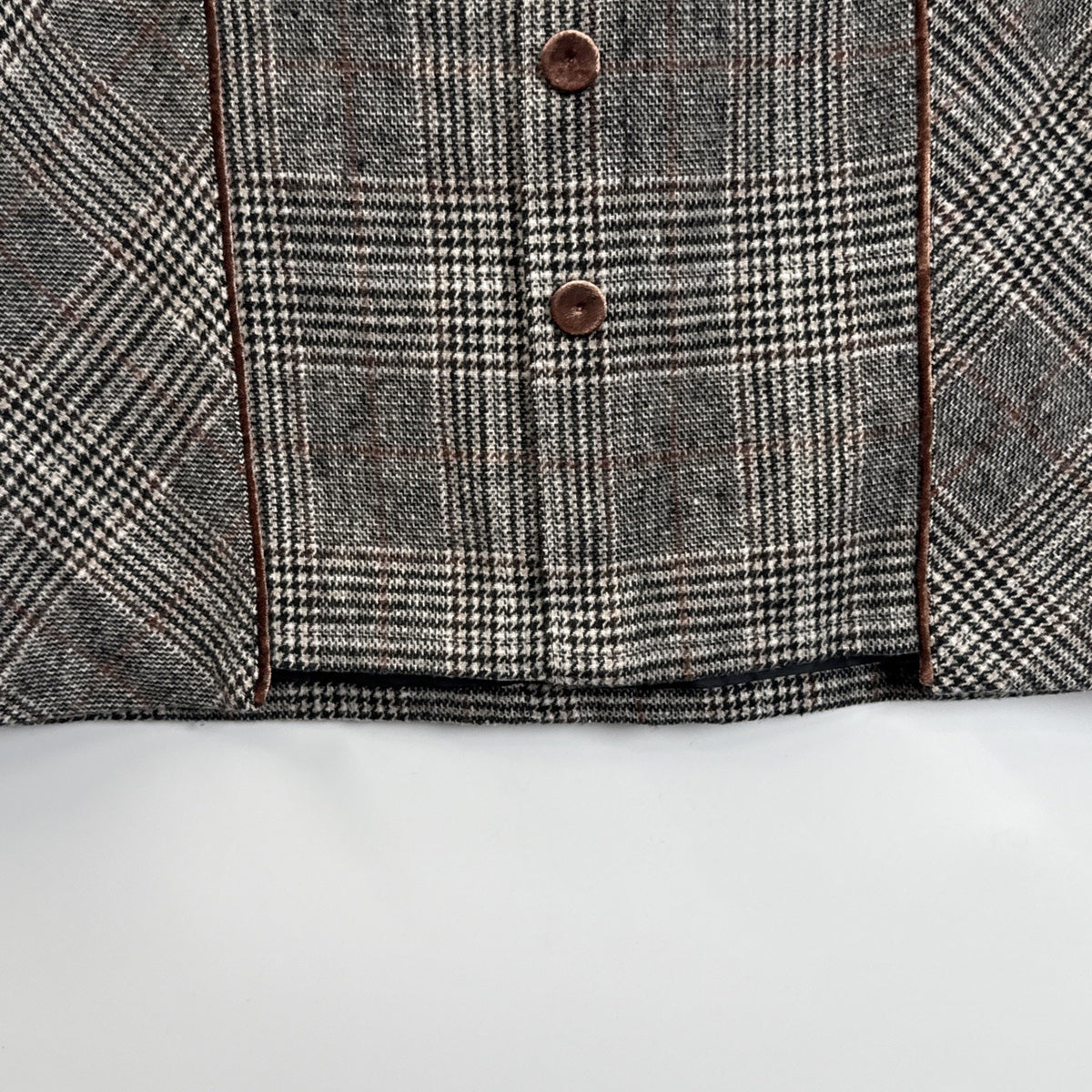 Bagatelle Collection Plaid Mini Skirt L Dark Academia Preppy Tweed Old Money