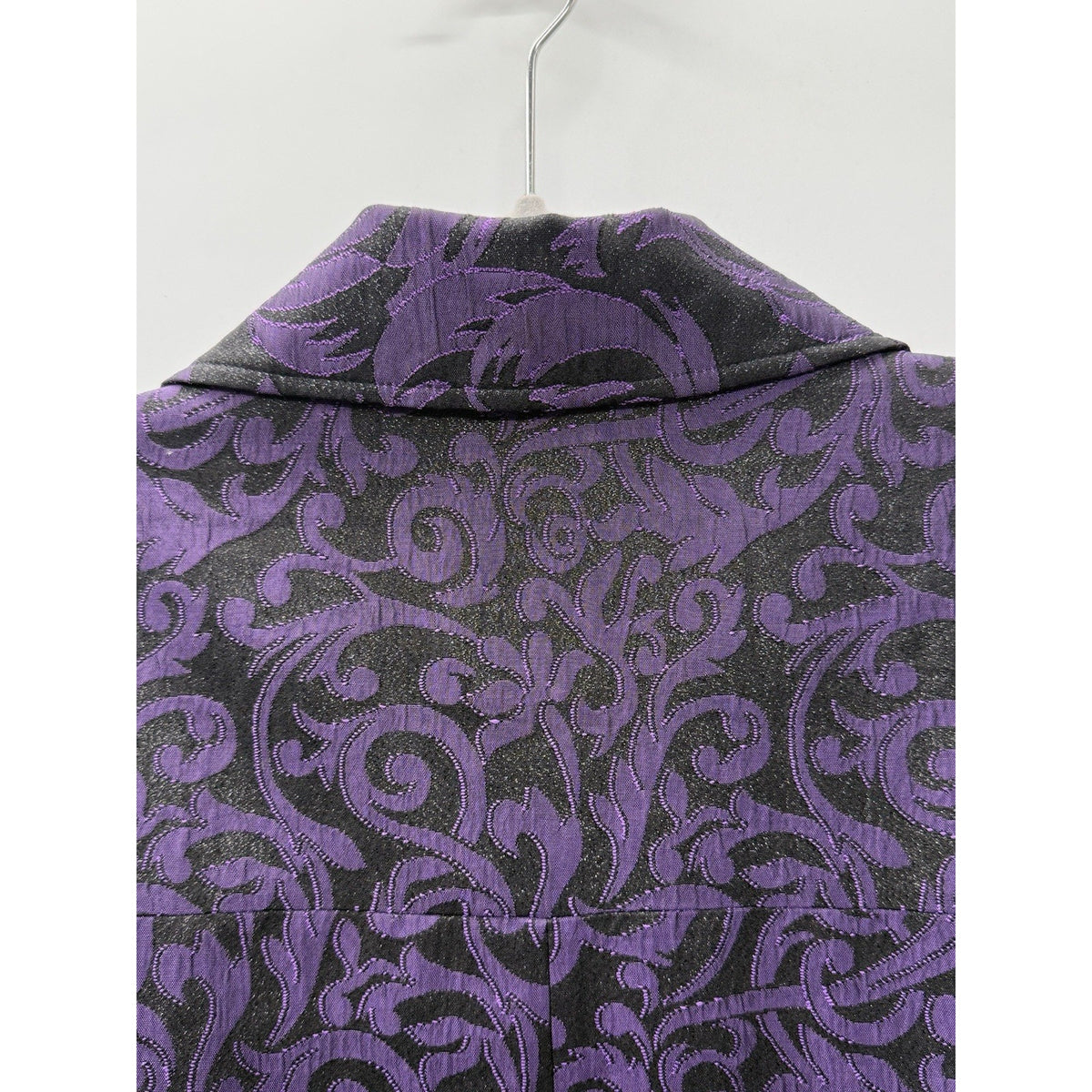 West End Purple Black Jacquard Jacket Women’s Large 4 Button Career Dressy
