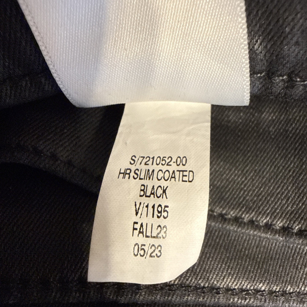 Banana Republic High Rise Slim Jeans 28/6 Black Coated Leather Look Stretch