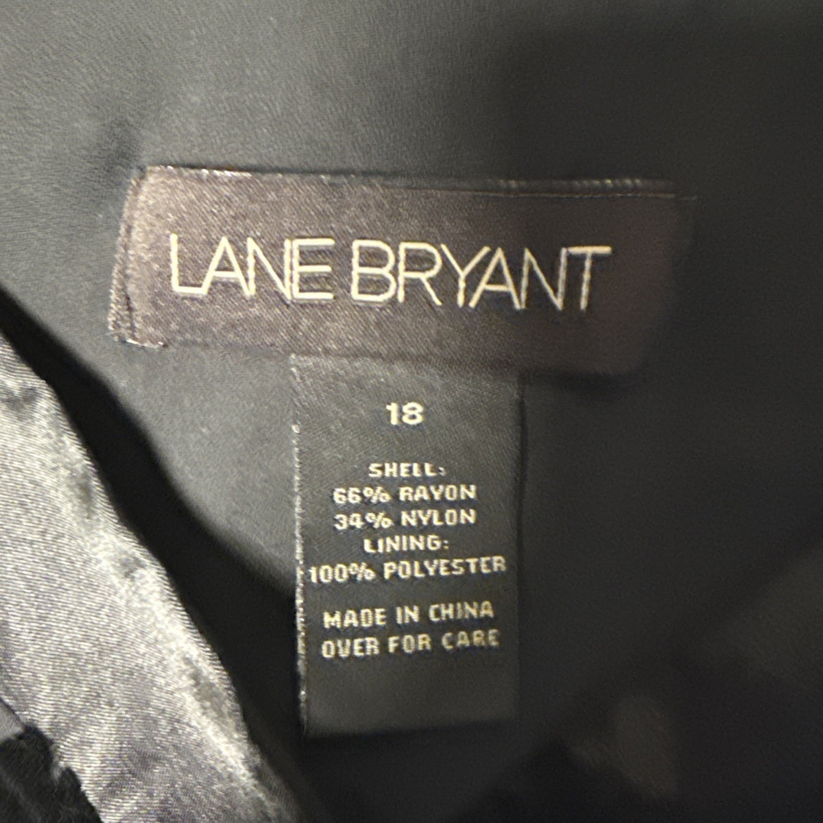 Lane Bryant Velvet Burnout Cami Top Women Plus Sz 18 Black Satin Tie Side Zip