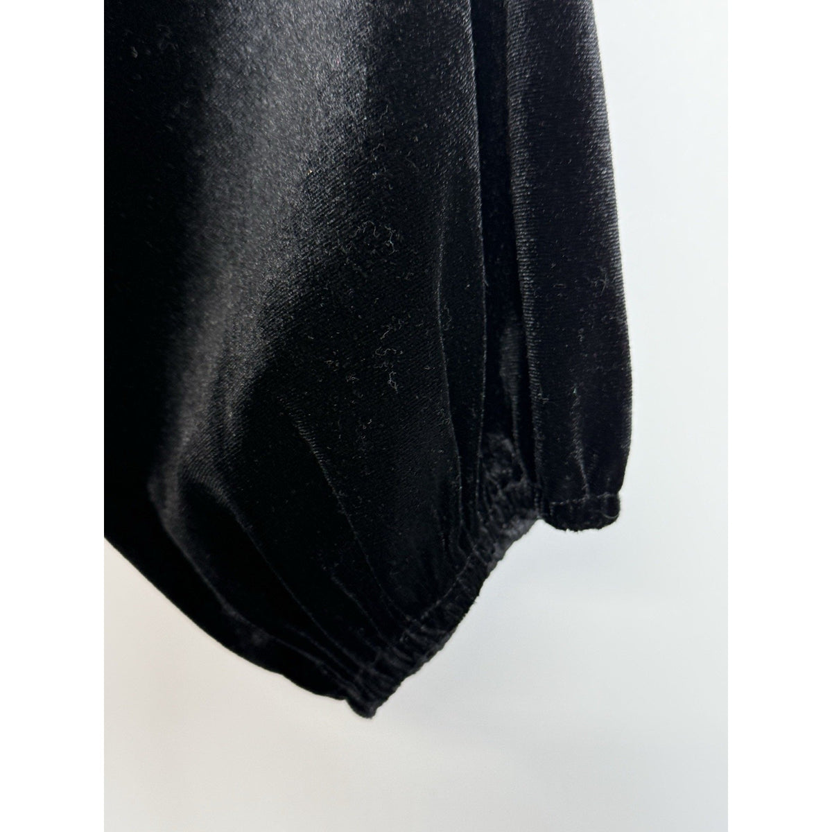 Black Velvet Tiered Ruffle Tunic Dress Womens Small Whimsigoth Witchy Fairy