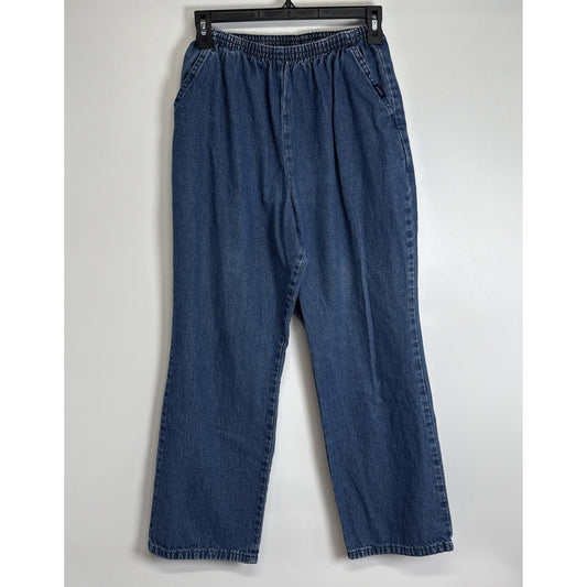 Chic Jeans Women’s Size 8 Petite Elastic Waist Put On Pockets 100% Cotton
