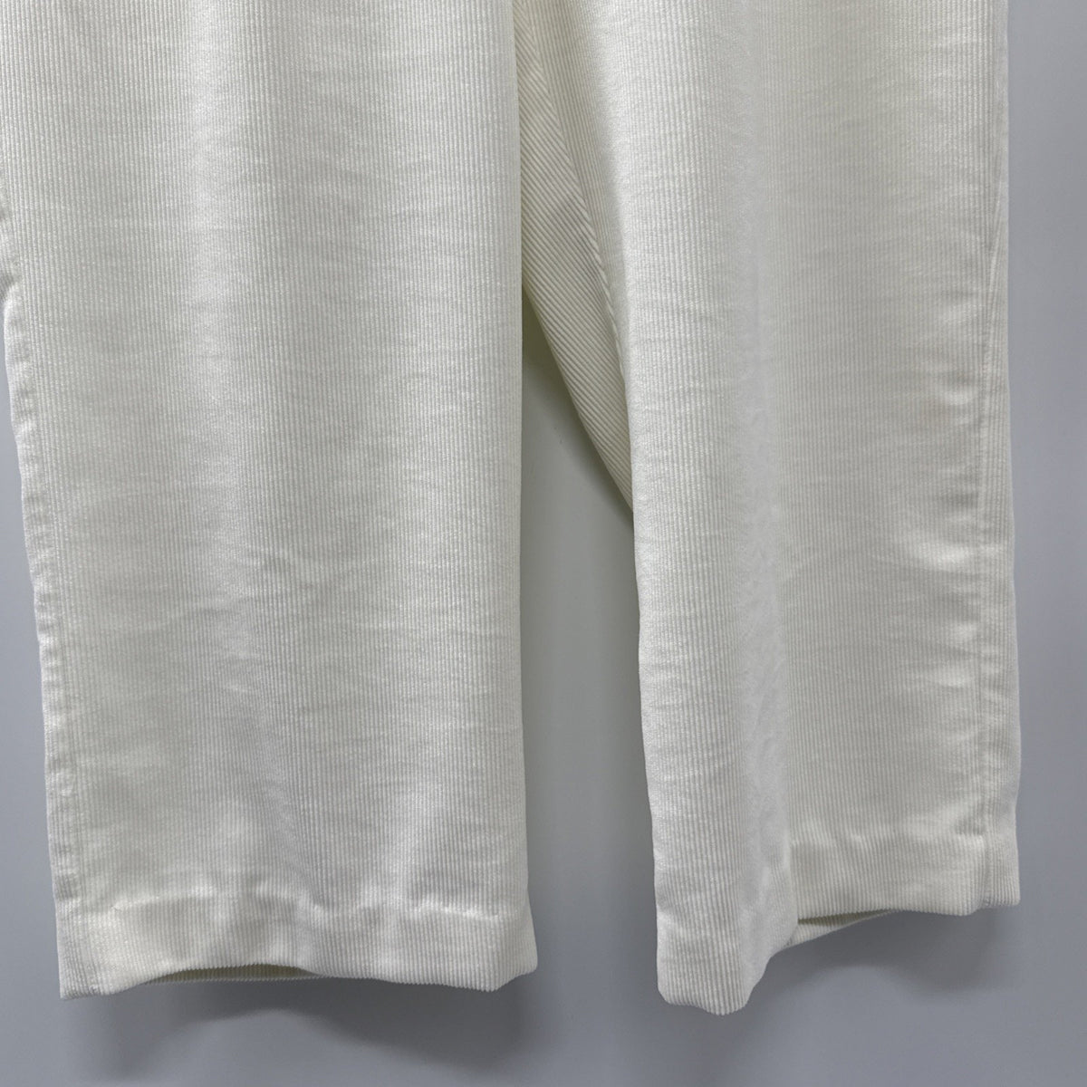 Alfred Dunner 20W Ivory Corduroy Pants Elastic Waist Pull On Straight Leg