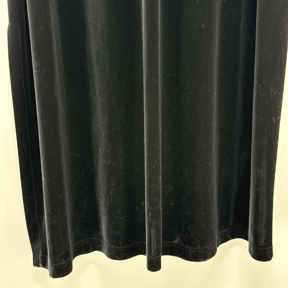 VTG Ronni Nicole II Black Velvet Maxi Dress 22W Sleeveless Side Slits Plus Size