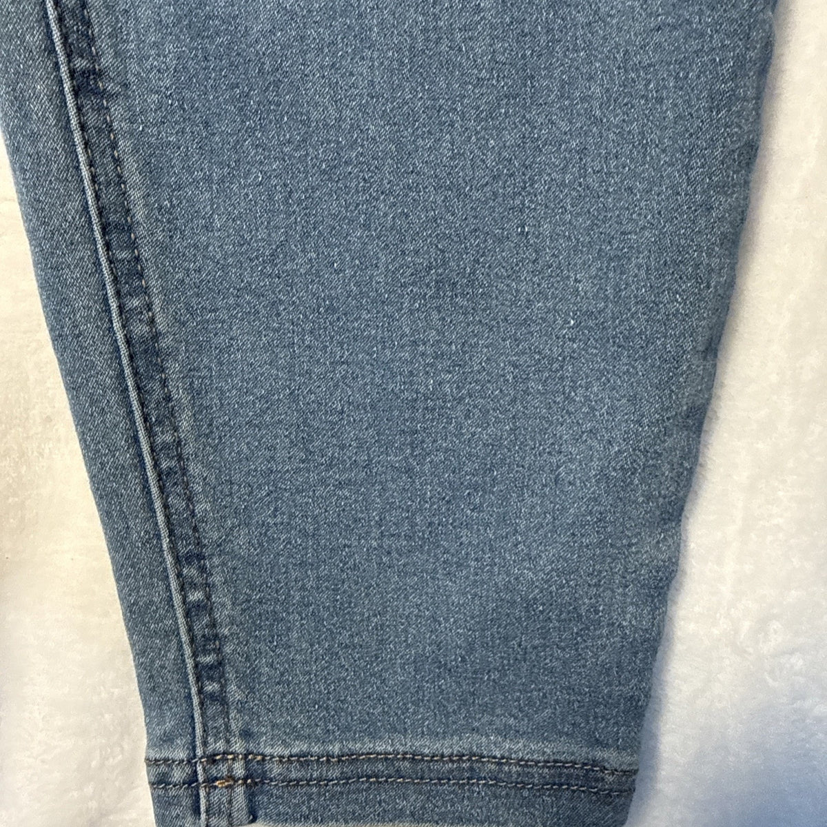 Terra & Sky Woman's 1X Pull On Jean Jeggings High Rise Stretch Casual lightwash