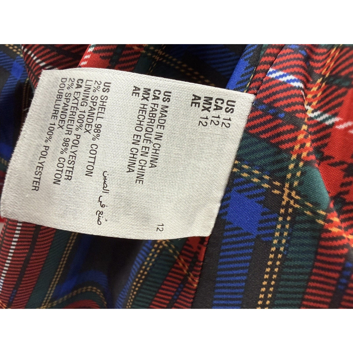Charter Club Red Blazer Jacket Womens 12 Plaid Lined Preppy Holiday Career