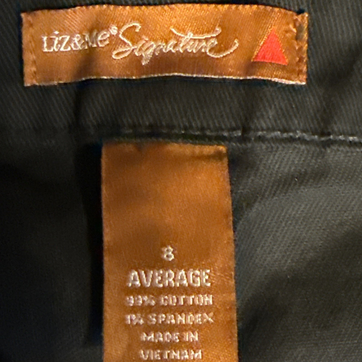 Liz & Me Signature Woman's Black Jeans 26W Red Triangle 8 Average Five Pocket