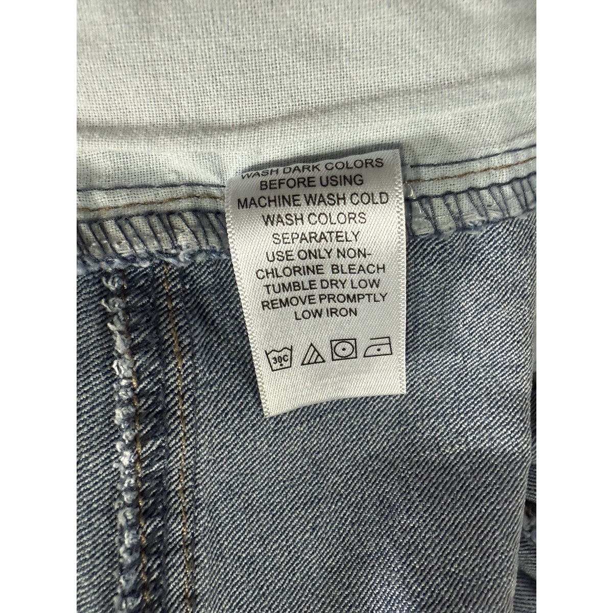 Woman Within Capri Crop Pants Women’s 20W Blue Denim Zipper/Button Closure