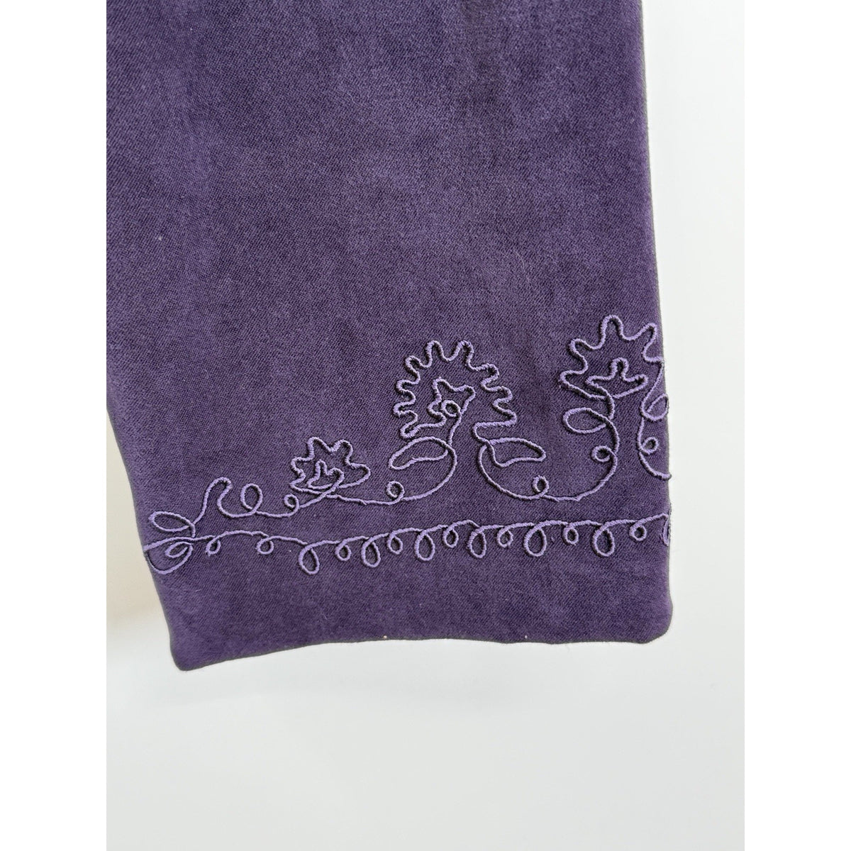 R&K Originals Purple Embroidered Button Front Jacket Women’s Size 12 Unlined