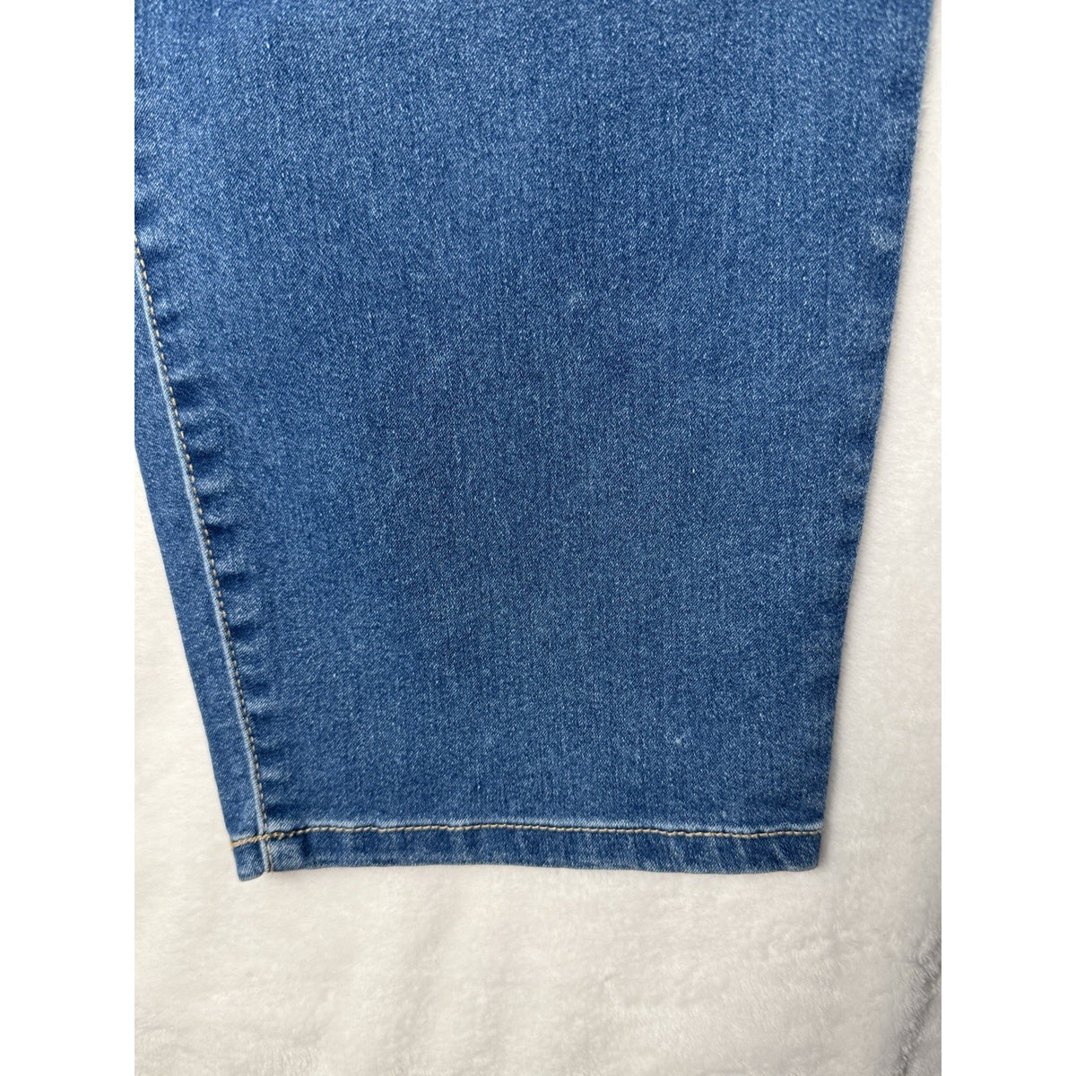 New Directions Curvy Women Plus Size Pull On Skinny Stretch Denim Jeans Blue