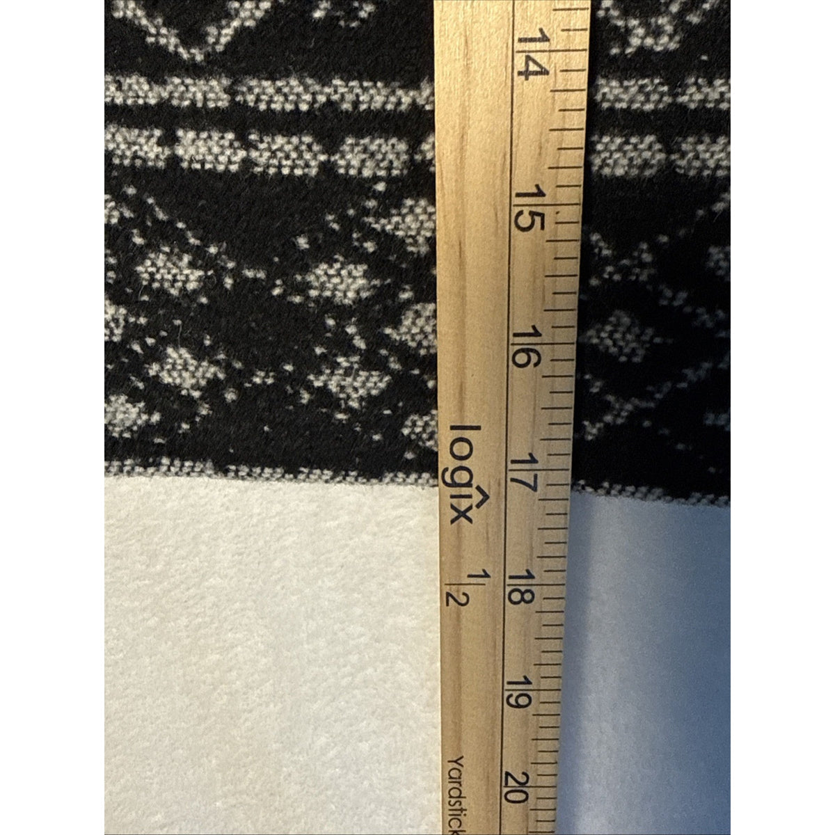 LOFT Women's Black White Geo Wool Blend Lined Mini Skirt Size 8