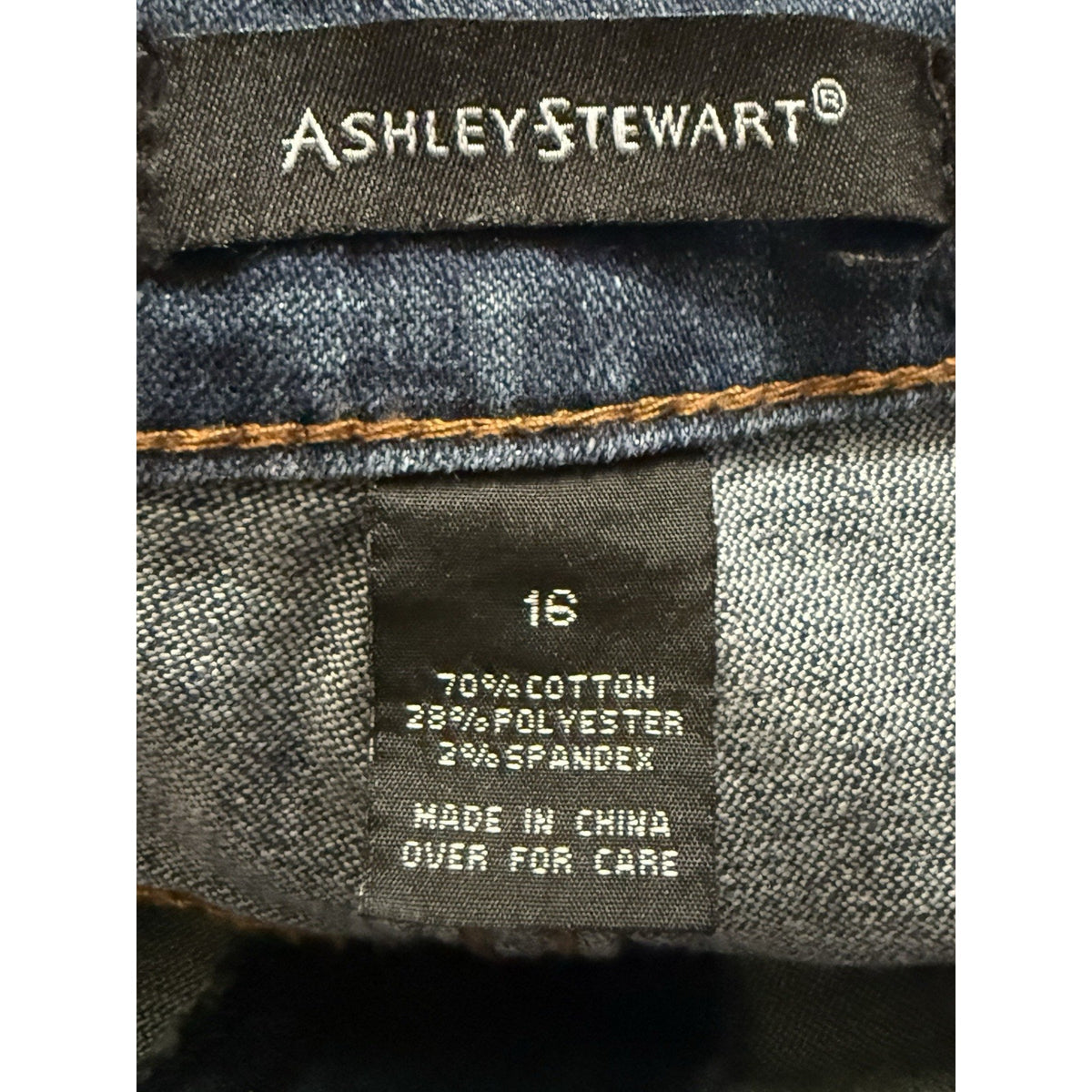 Ashley Stewart Plus Size 16 Distressed Denim Bermuda Shorts Raw Hem Grunge