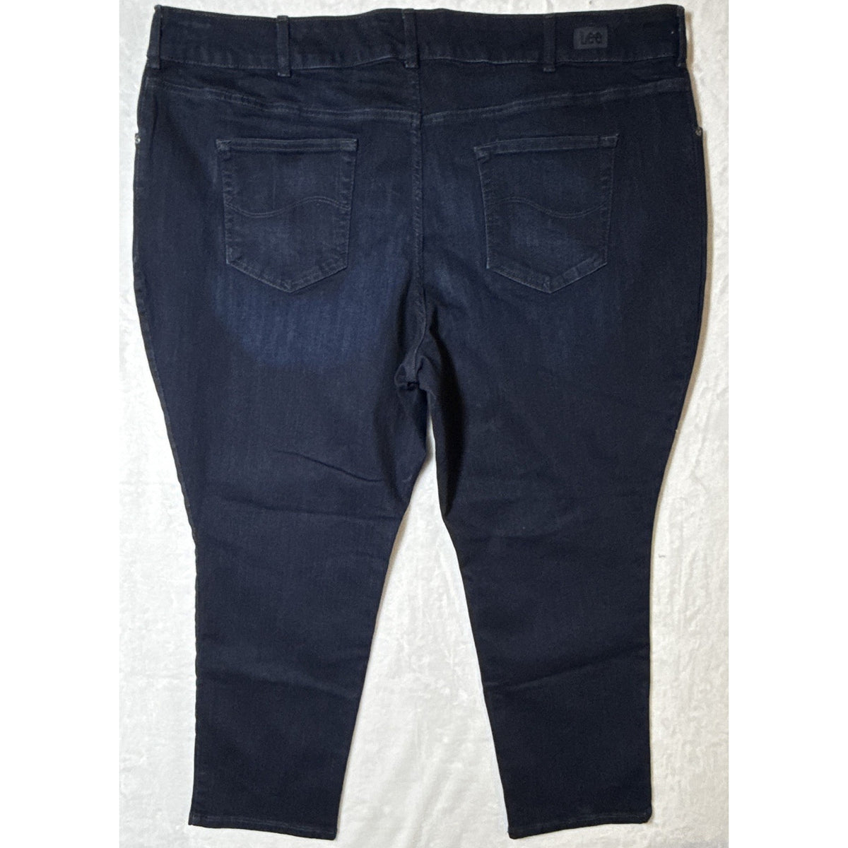 Lee Women Plus Size Relaxed Fit Stretch Denim Straight Leg High Rise 26W