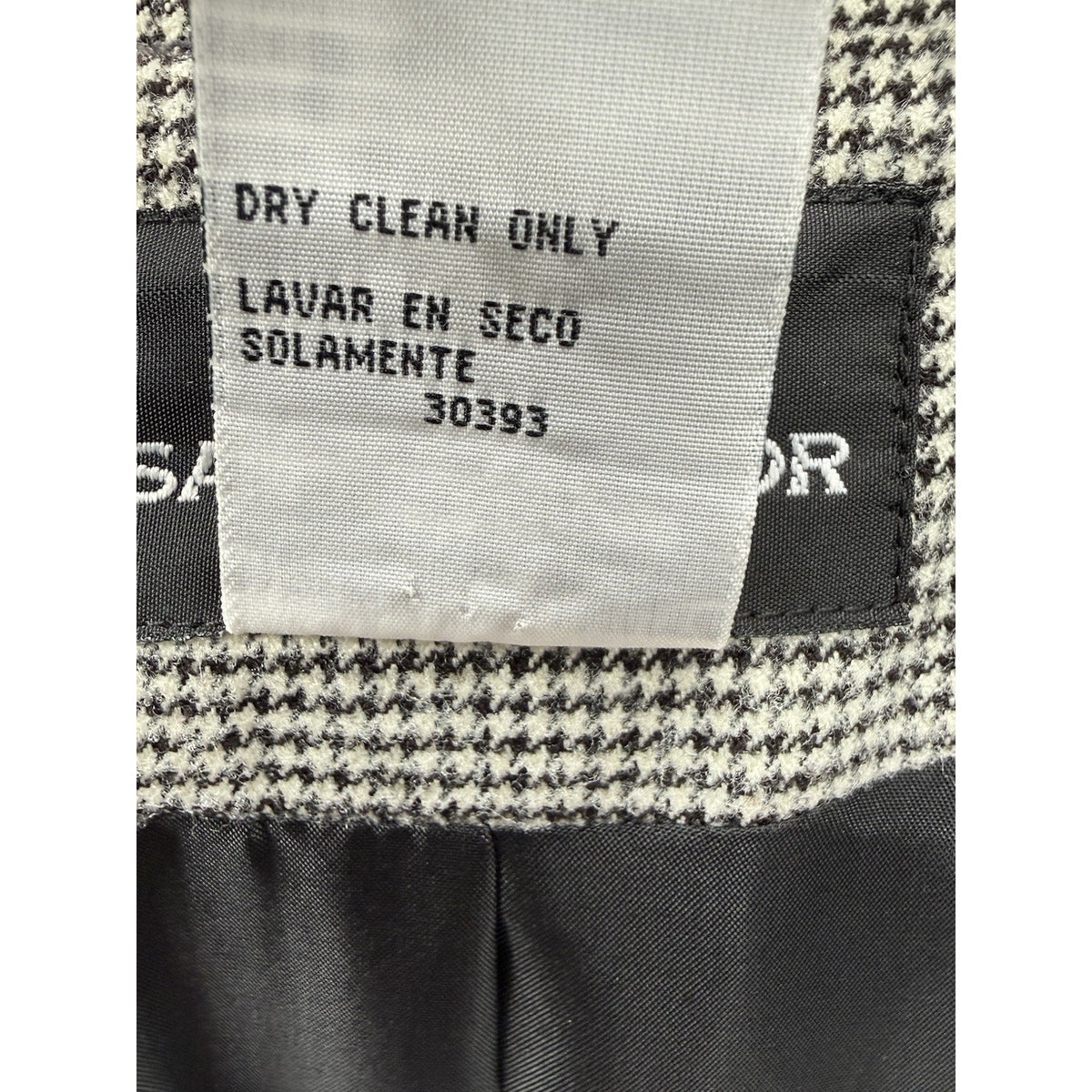 Sag Harbor Houndstooth Zip Front Jacket Womens Size 8 Career Classic Preppy