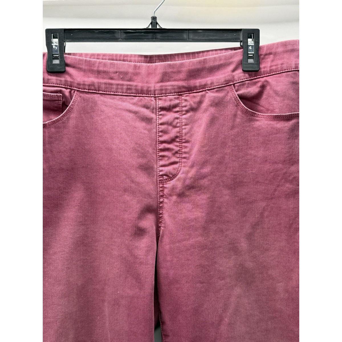 Soft Surroundings Pink Slim Straight Stretch Pants Women XL Casual Minimalist