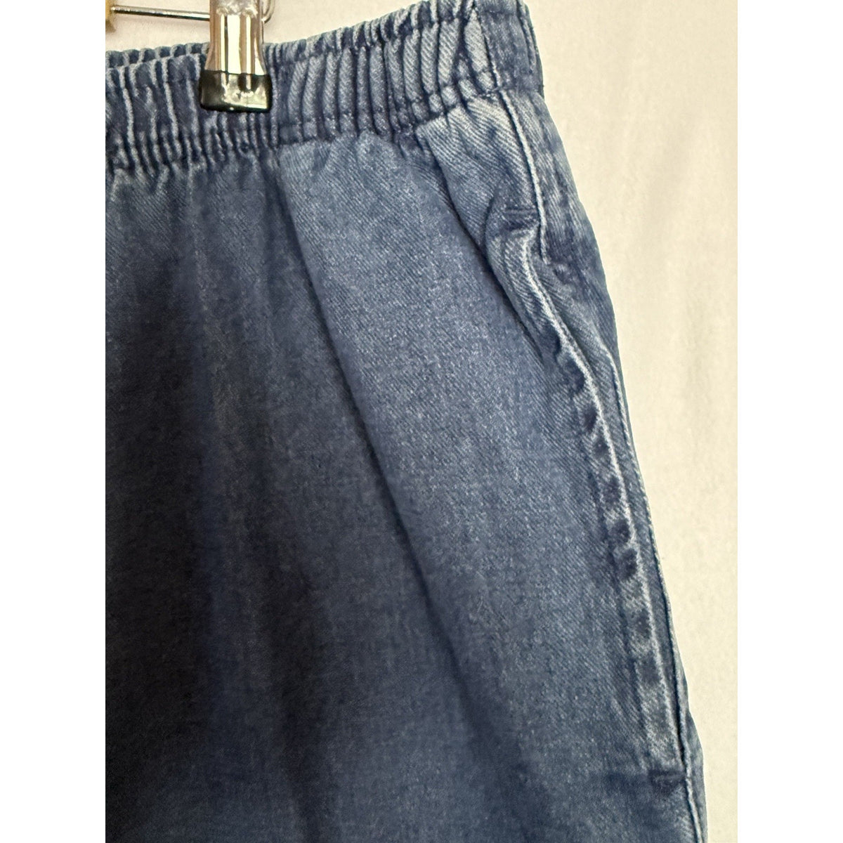 Carol's Denim's Women 2X Pull On Elastic Waist High Rise Tapered Jeans Blue