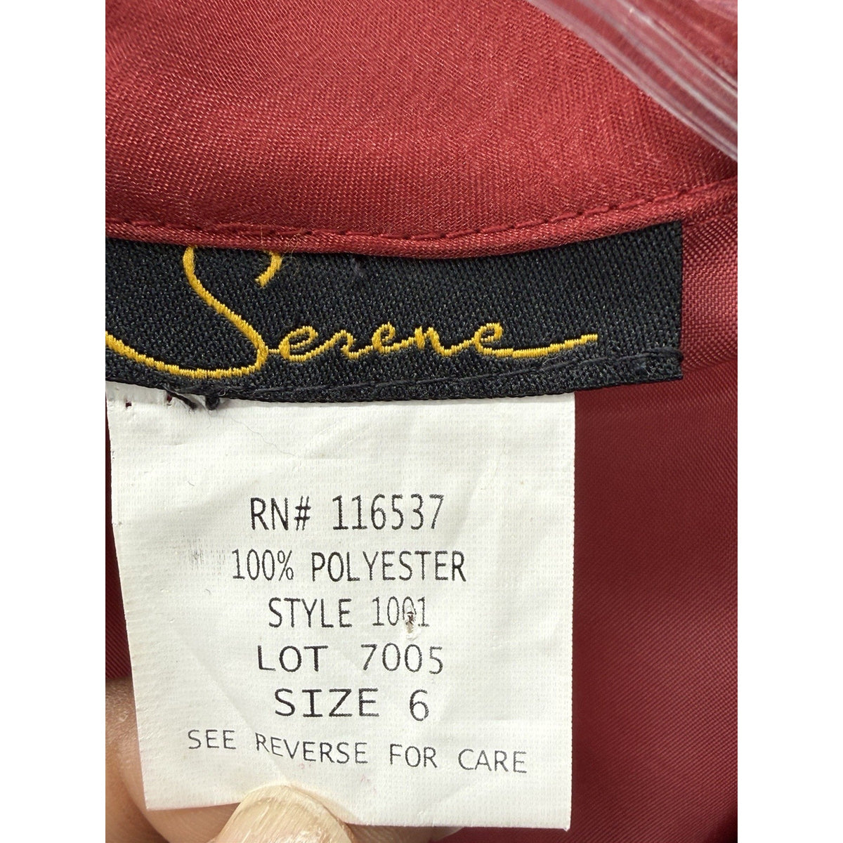 Serene Women Size 6 Red Sheer Organza Wrap Blouse Jacket Jeweled Formal Y2K