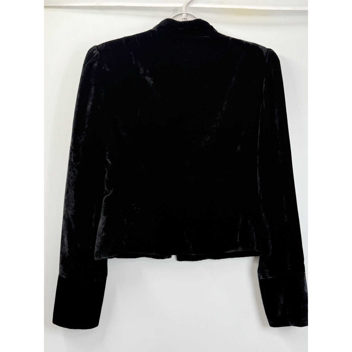 Apt 9 Black Velvet Embroidered Jacket Womens Cropped Gothic Romantic