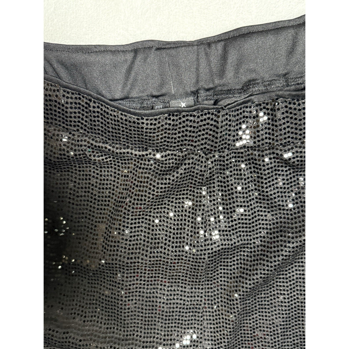 XPlusWear 4XL Black Sequin Ruched Pants Stretch Plus Size NWT Party Club