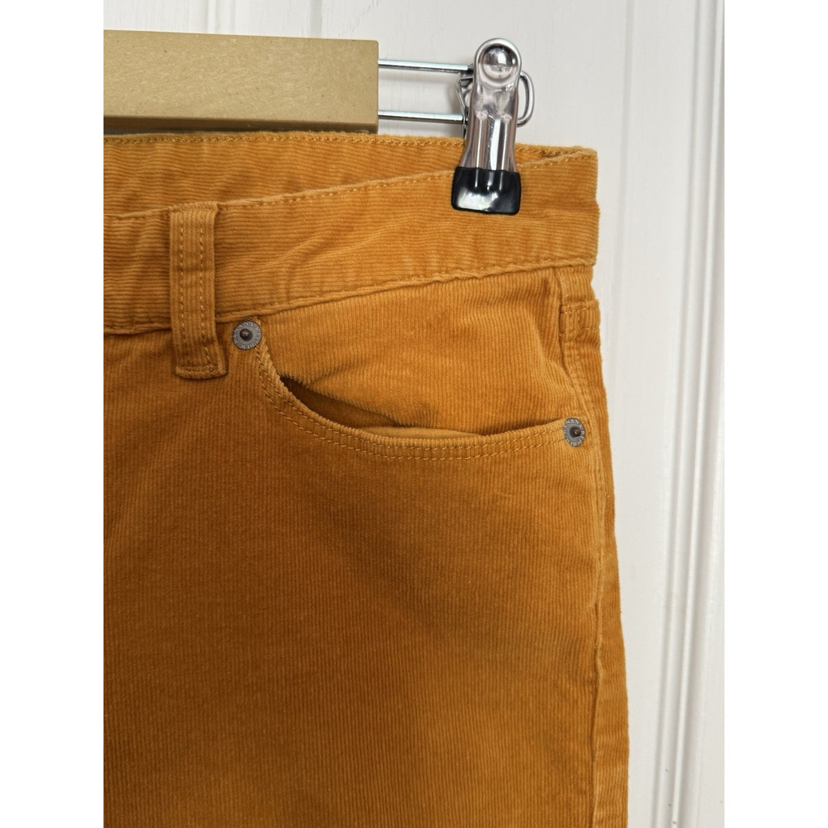 Banana Republic Womens 29/8 Skinny Corduroy Pants Mustard Yellow Stretch