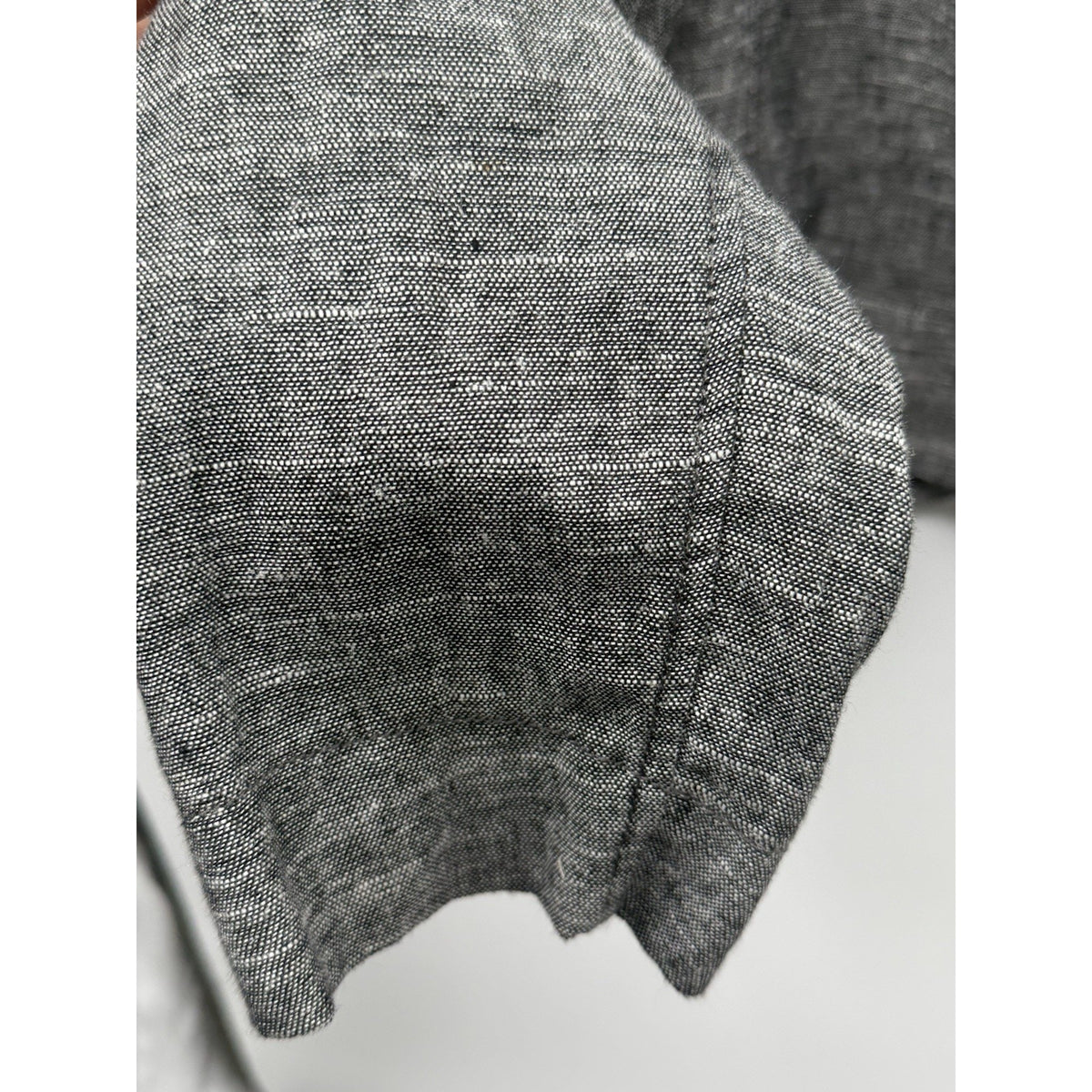 MAX STUDIO Linen Blend Moto Jacket Women’s L Gray Asymmetrical Zip