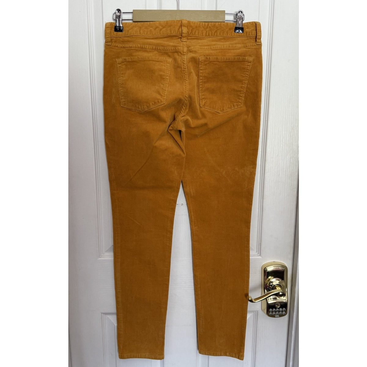 Banana Republic Womens 29/8 Skinny Corduroy Pants Mustard Yellow Stretch