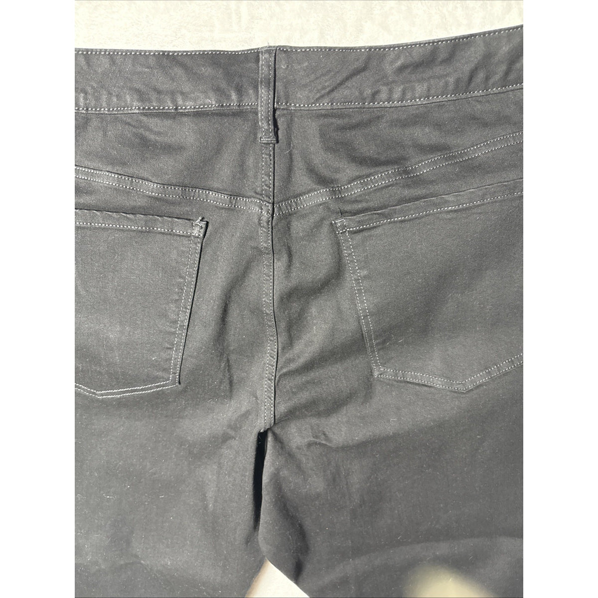 Terra & Sky Jeans Womens 24W Black Denim Skinny High Rise Stretch Preppy