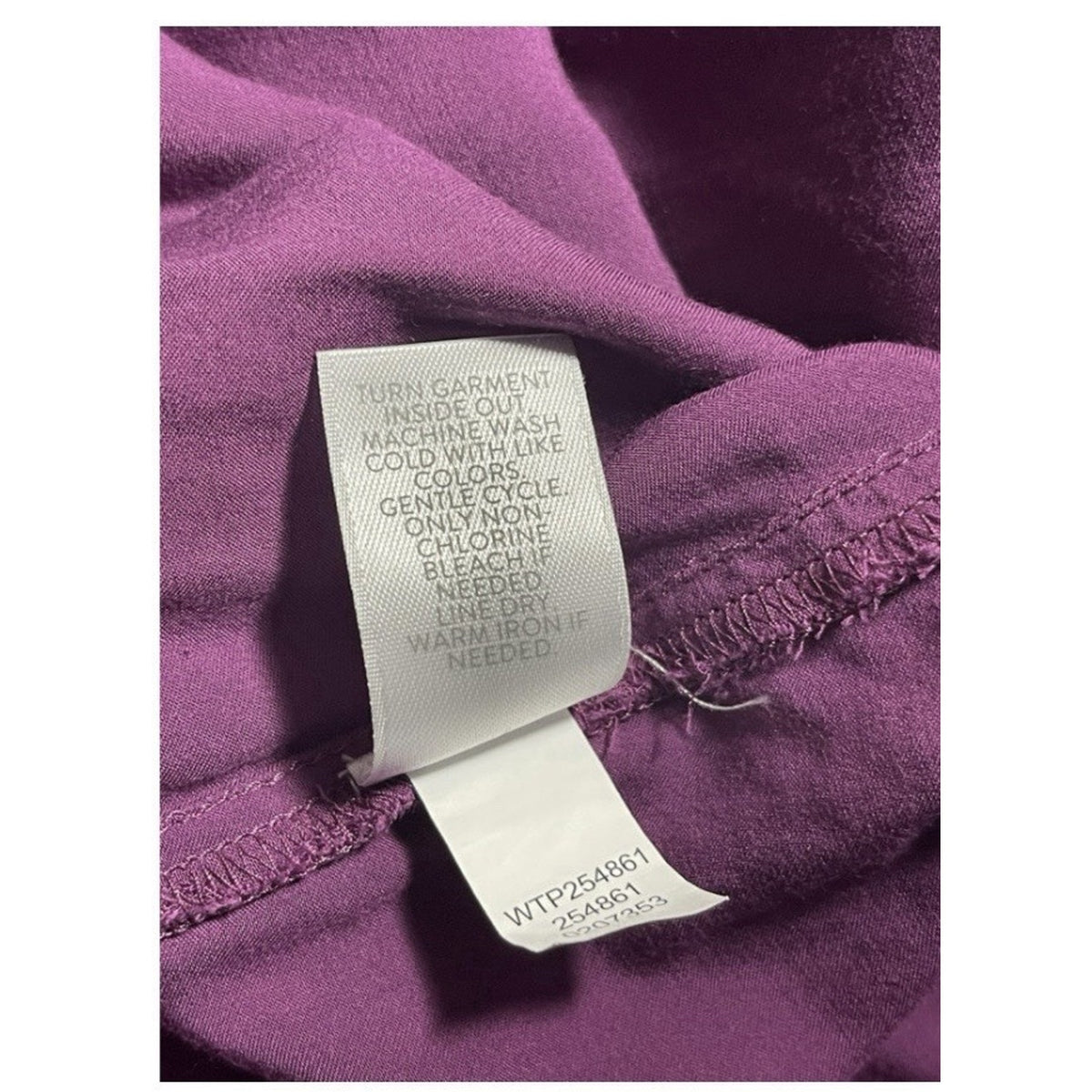 J. Jill Women's Purple Tunic Round Neck Top Ruching Blouse Shirt Size L Casual