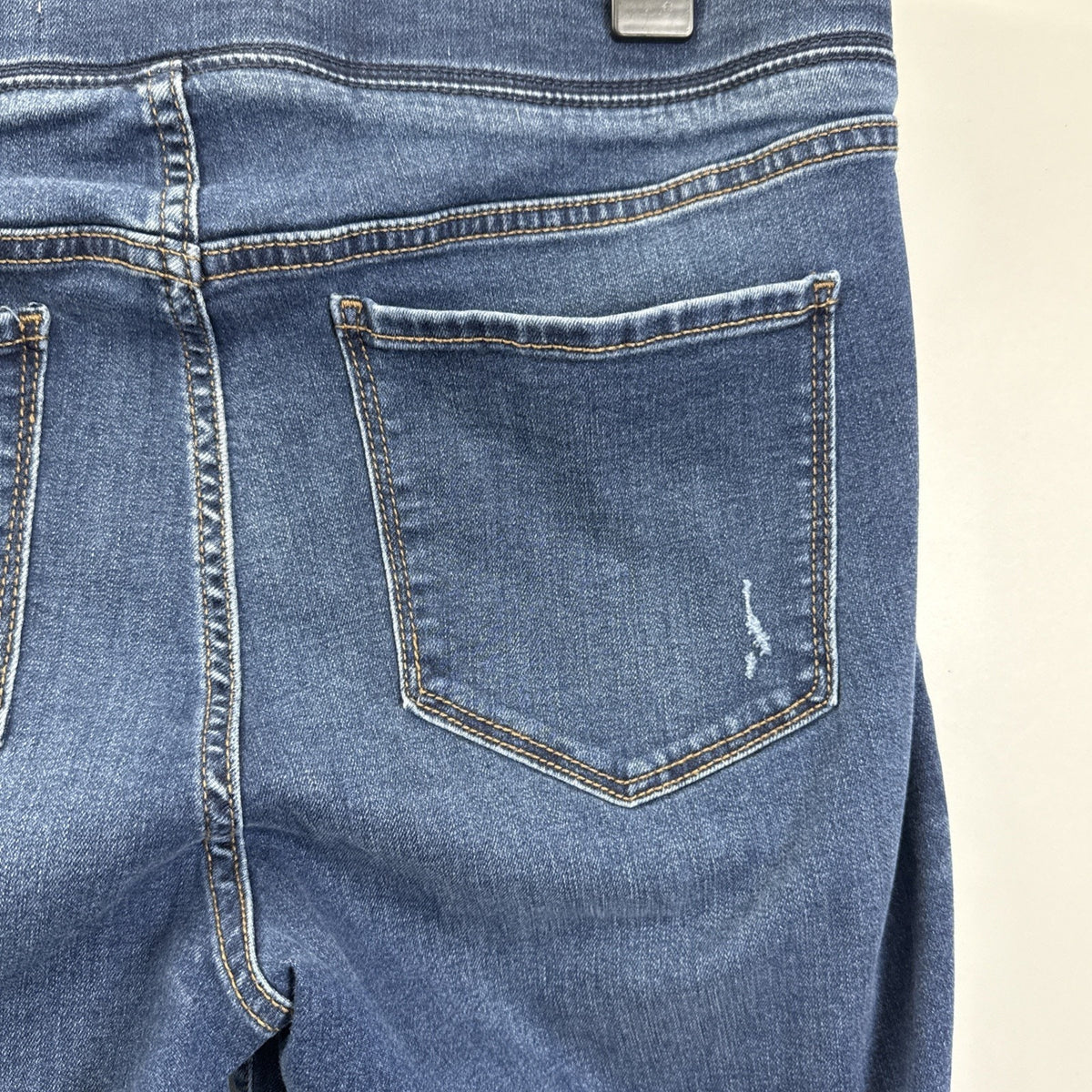 Old Navy Jeans Womens 14 Rockstar Mid-Rise Skinny Jegging Distressed Knee Blue