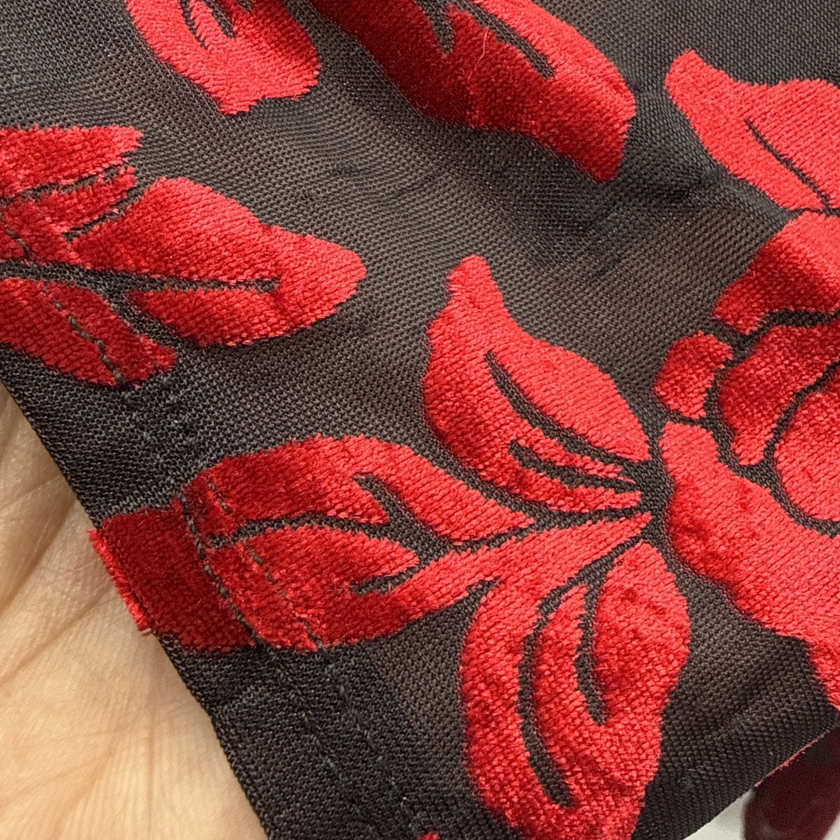 90s Womens Velvet Top XL Whimsigoth Dark Romantic Floral Rose Witchy Girl